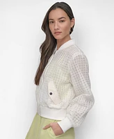 Dkny Women's Organza Eyelet Jacket