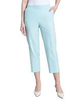 Jones New York Women's Linen-Blend Pull-On Cropped Pants