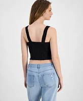 Self Esteem Juniors' Lace-Up Eyelet Sleeveless Corset