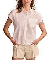 Lucky Brand Women's Rolled-Sleeve Button-Down Shirt