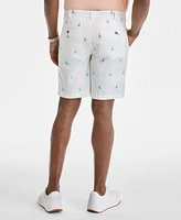 Club Room Men's Regular-Fit Sailboat Embroidered 9" Shorts, Exclusively at Macy's