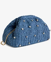 On 34th Crochet Small Woven Clutch Crossbody with Rhinestones, Exclusively at Macy's