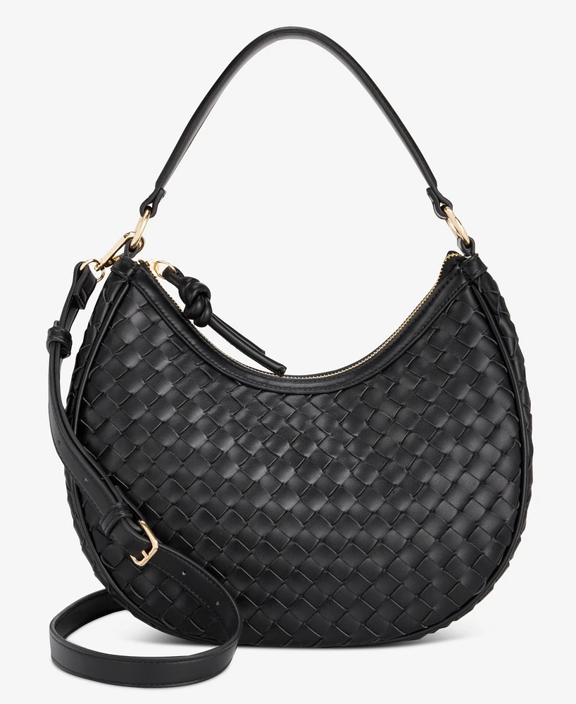 On 34th Woven Crossbody Hobo, Exclusively at Macy's