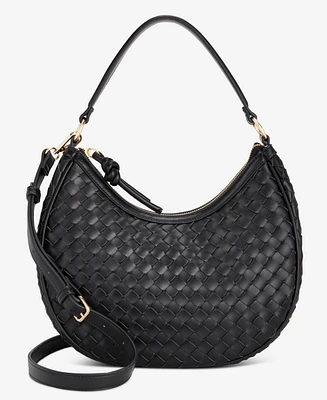 On 34th Woven Crossbody Hobo, Exclusively at Macy's