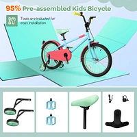 Kids Bike with Adjustable Handlebar and Saddle for 4-8 Years Old