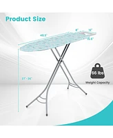 Foldable Ironing Board with Iron Rest and Adjustable Height