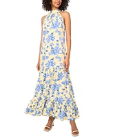 Vince Camuto Women's Printed Halter Maxi Dress