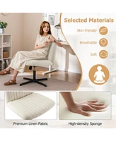Criss-Cross Legged Chair Stylish and Stable Seating Without Wheels