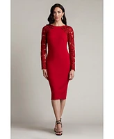 Tadashi Shoji Emille Embroidered Illusion Cocktail Dress