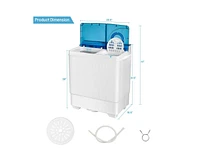 26 lbs Portable Semi-automatic Washing Machine with Built-in Drain Pump