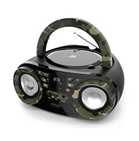 Pyle Portable Cd Player Boombox with Am/Fm Stereo and Bluetooth