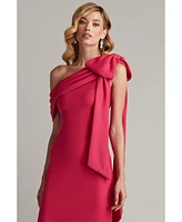 Tadashi Shoji Women's Cassia Bow-Shoulder Crepe Gown