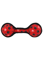 Tuffy Jr 2 Ball Tug Red Paw