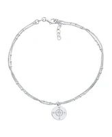 Bling Jewelry Nautical Compass Anklet Ankle Bracelet Sterling Silver 9-10 Inch