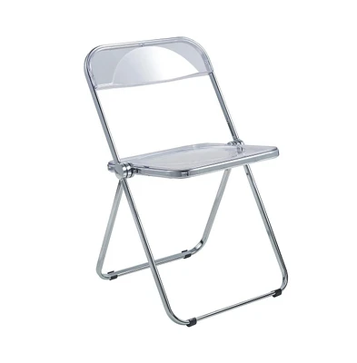 Lawrence Acrylic Folding Chair With Metal Frame