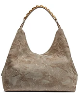 Donna Karan New York Bellmore Small Floral Embroidery Shoulder Bag