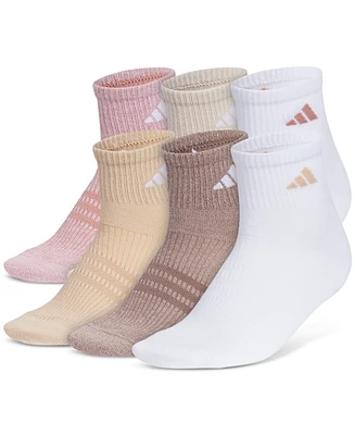 adidas Women's 6-Pk. Superlite 3.0 Quarter Socks 5159136A