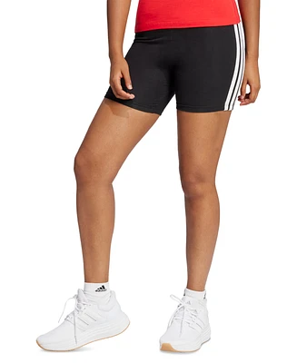 adidas Women's Essentials 3-Stripe High-Rise Bike Shorts