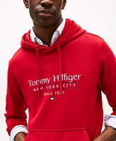 Tommy Hilfiger Men's Long Sleeve Center Stack Logo Hoodie