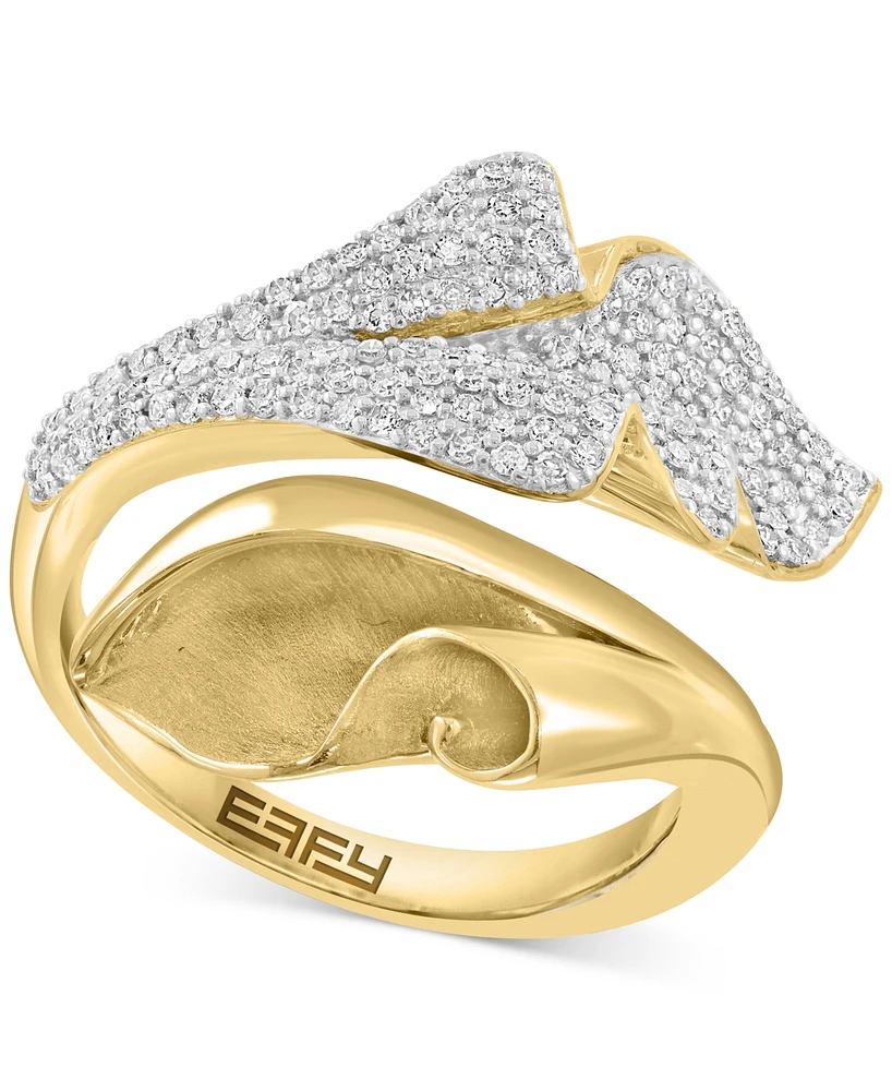 Effy Diamond Pave Lily Inspired Bypass Ring (3/8 ct. t.w.) in 14k Gold