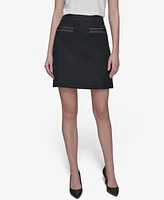 Karl Lagerfeld Paris Women's Tweed A-Line Mini Skirt