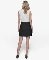 Karl Lagerfeld Paris Women's Tweed A-Line Mini Skirt