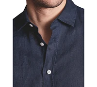 Charles Tyrwhitt Men's Slim Fit Long Sleeve Linen Button-Front Shirt