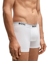 Boss by Hugo Men's Power 3-Pack Solid Boxer Briefs
