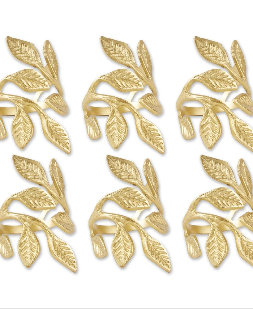 Design Imports Brass Napkin Ring, Set of 6