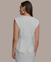 Donna Karan New York Women's V-Neck Hardware-Trim Vest