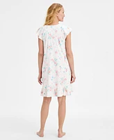 Charter Club Women's Cotton Flutter-Sleeve Chemise, Exclusively at Macy's