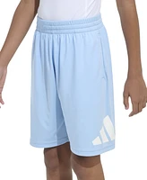 adidas Big Boys Elastic-Waistband Logo Shorts