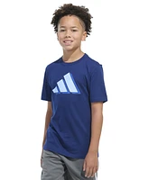 adidas Big Boys Cotton Logo Graphic Crewneck T-Shirt