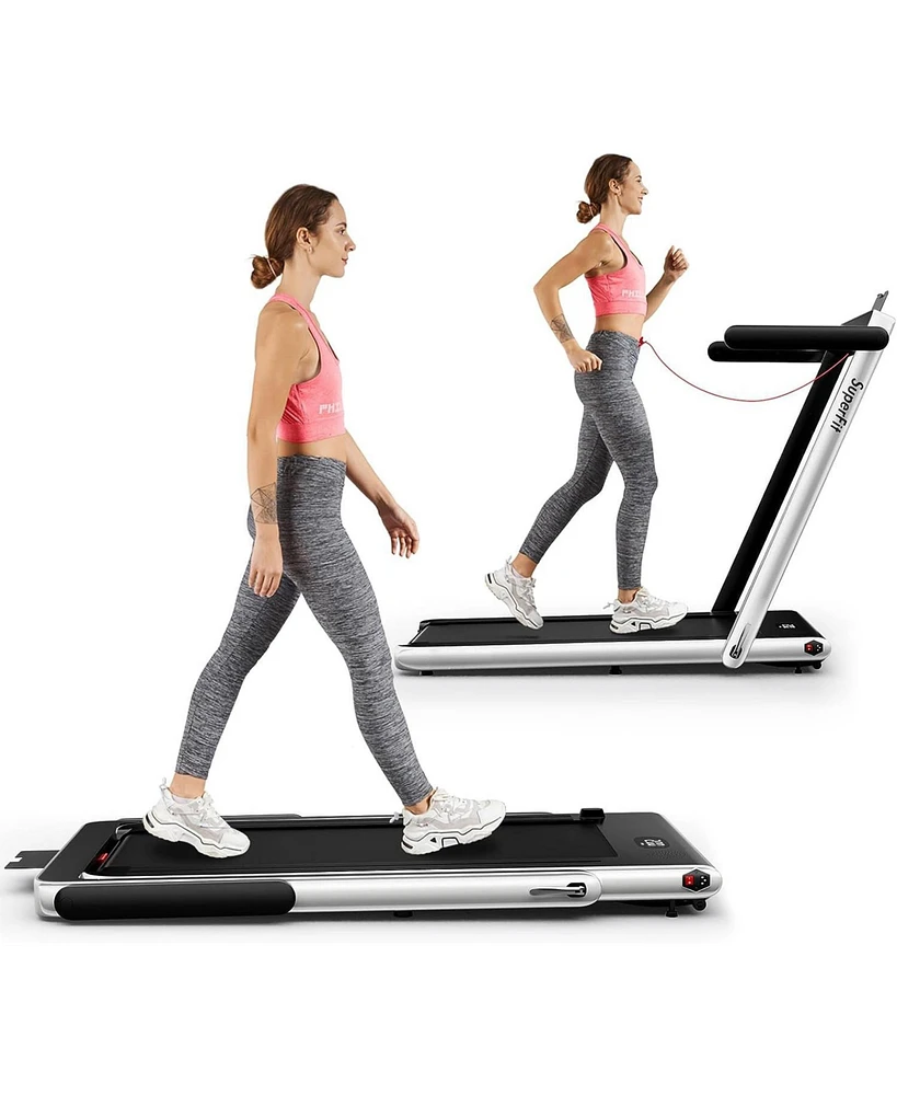 2.25HP 2 in 1 Folding Treadmill with App Speaker Remote Control