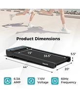 Walking Pad with 300 lbs Weight Capacity and Remote Control for Home