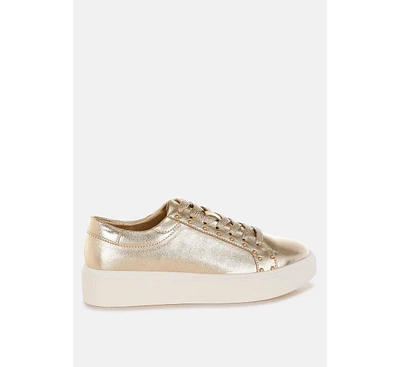 Cincinati Metallic Pleather Chunky Sneakers