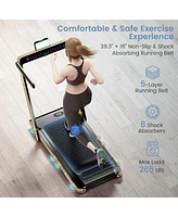 2.25HP 2 in 1 Folding Treadmill with App Speaker Remote Control