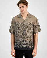 Hugo by Boss Men's Espino Oversized-Fit Liberty Floral Button-Down Camp Shirt
