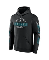 Fanatics Men's Black Philadelphia Eagles Super Bowl Lix Champions Four Piece Multi Hit Pullover Hoodie