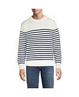 Lands' End Men's Drifter Button Up Crewneck Sweater