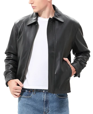 Bgsd Men Ryan Zip Front Leather Jacket