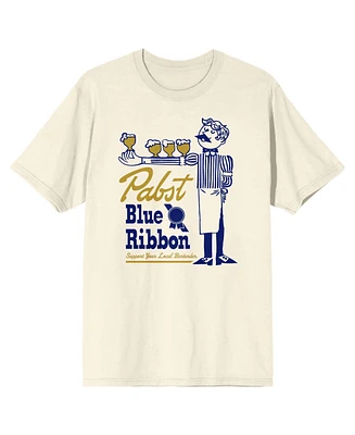 Pabst Blue Ribbon Men's Bartender With Beer Natural Ground