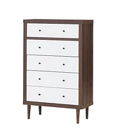 5 Drawer Dresser Wood Chest of Drawers Storage Freestanding Cabinet Organizer