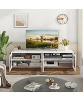 Large Tv Stand for Tv Spacious Entertainment Console for Living Room Storage