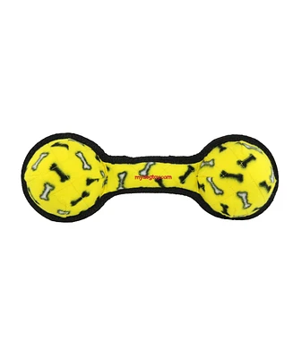 Tuffy Ultimate 2 Ball Tug Yellow Bone