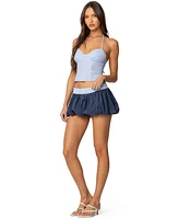 Edikted Womens Janey Bubble Mini Skort