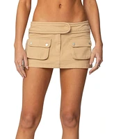 Edikted Womens Mavis Cargo Mini Skort