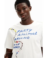 Desigual Men's Short-sleeved Arty party animal t-shirt.