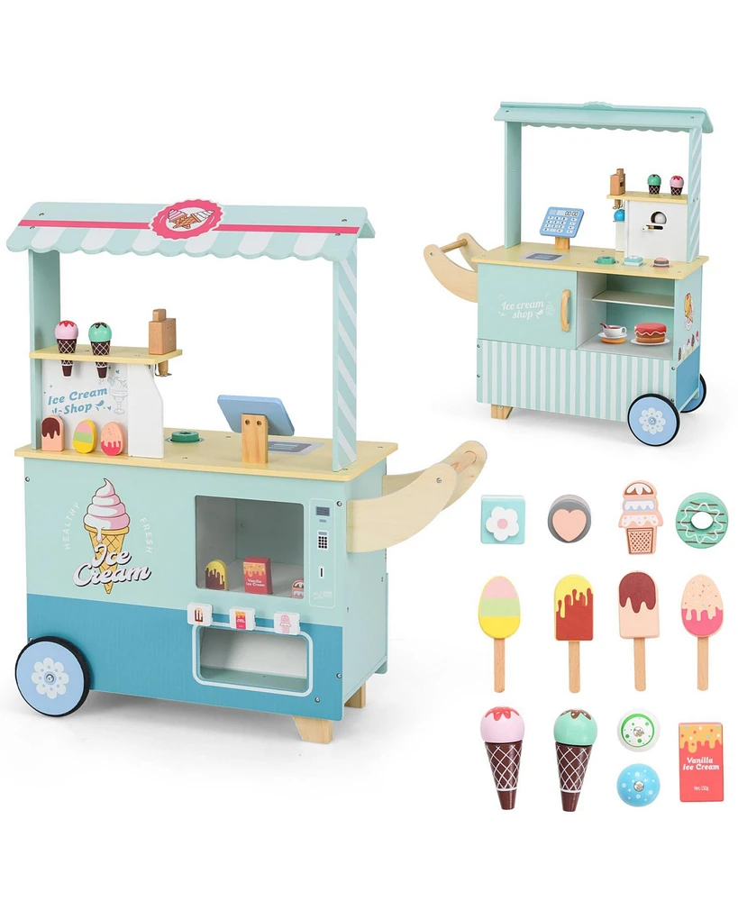 Kids Ice Cream Truck Playset with Vending Machine Fun Pretend Play Toy for Toddlers