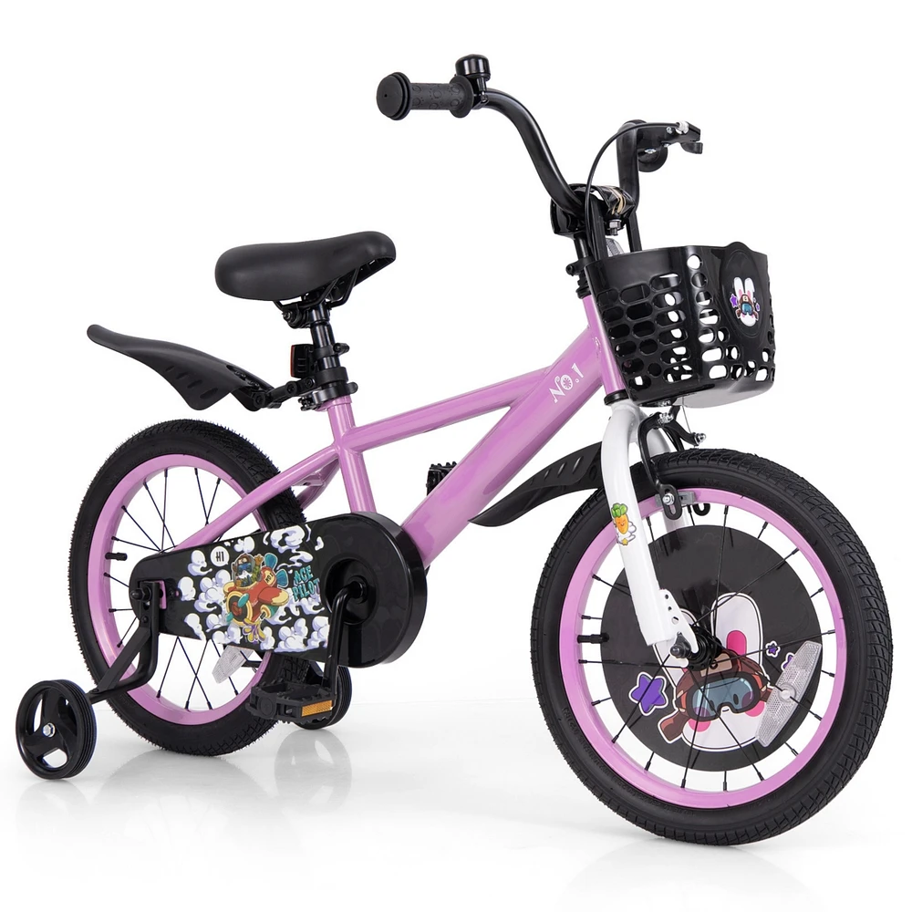 Kids Sport Bike for Ages 4-8 Years Old Adjustable Handlebar and Saddle for Comfortable Riding